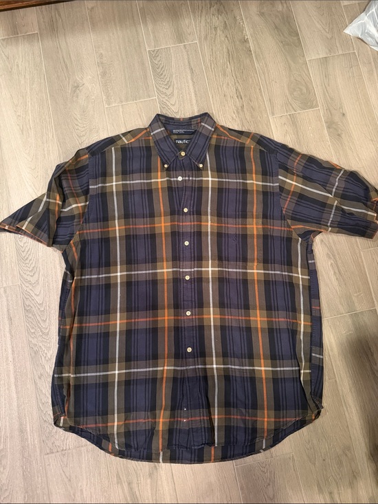 Nautica Other - Nautica Mens Blue and Green Plaid Short Sleeve Size: XL